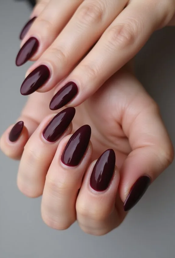 dramatic elongating versatile confident burgundy nails
