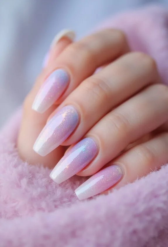 dreamy soft ethereal understated pastel nails