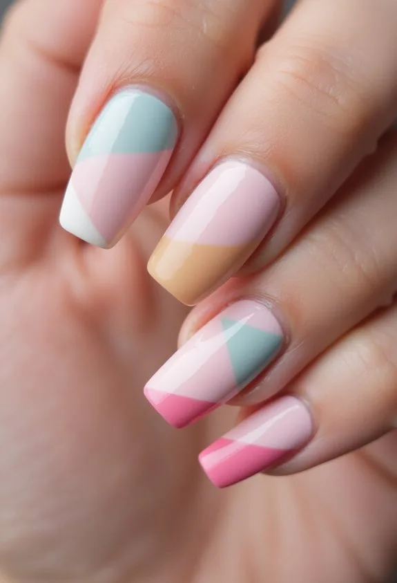 dynamic diagonal color blocking