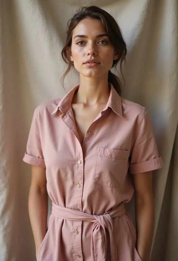 effortless elegant linen shirt dress