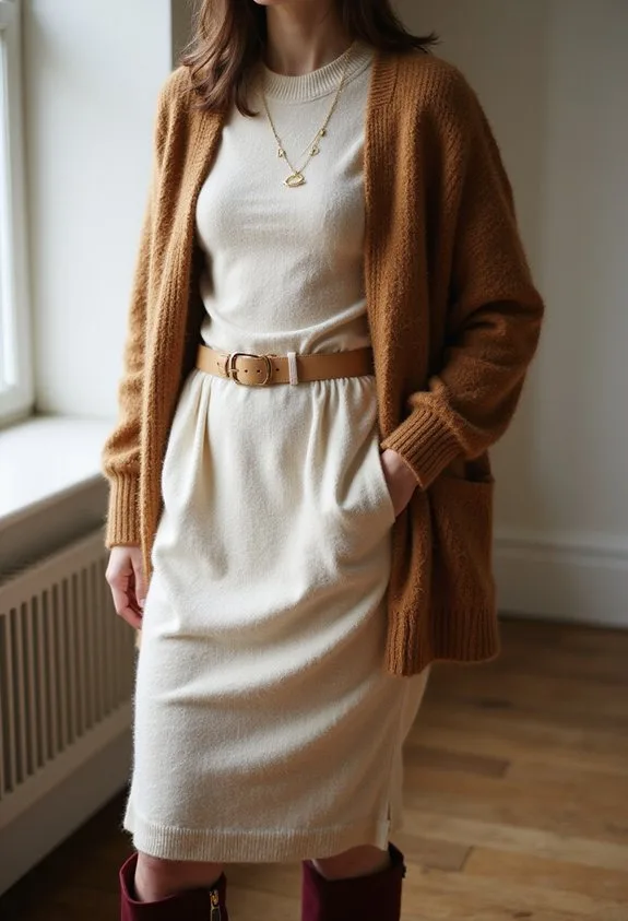 effortless romantic layered winter chic