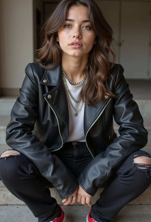 effortlessly cool casual rebel chic