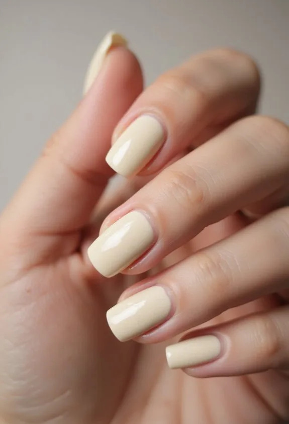 effortlessly luxurious creamy vanilla glossy nails