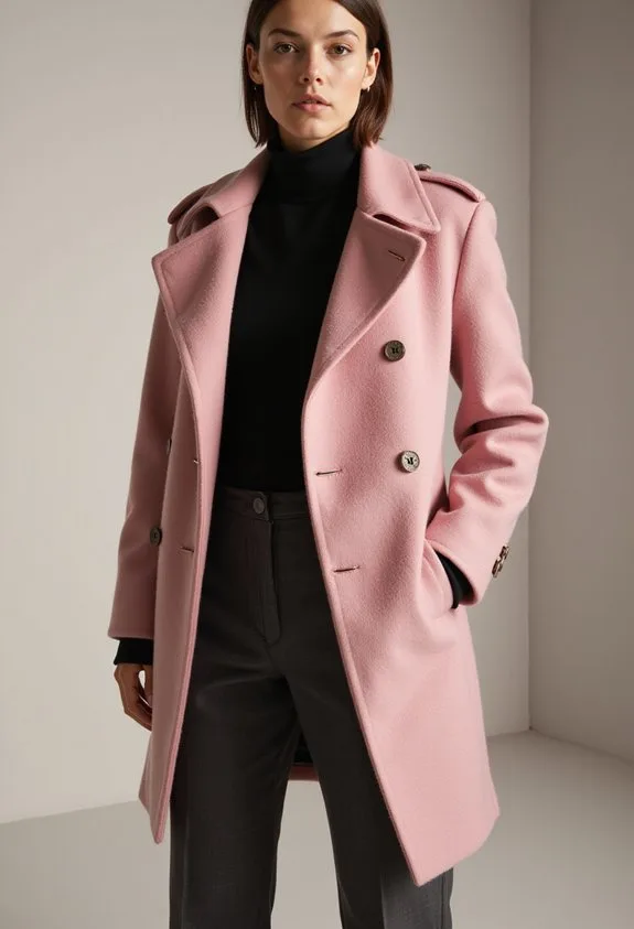 elegant bold sophisticated rose pink ensemble