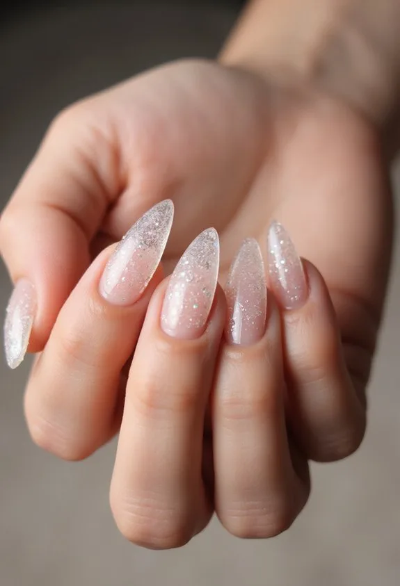 elegant dimensional transparent almond