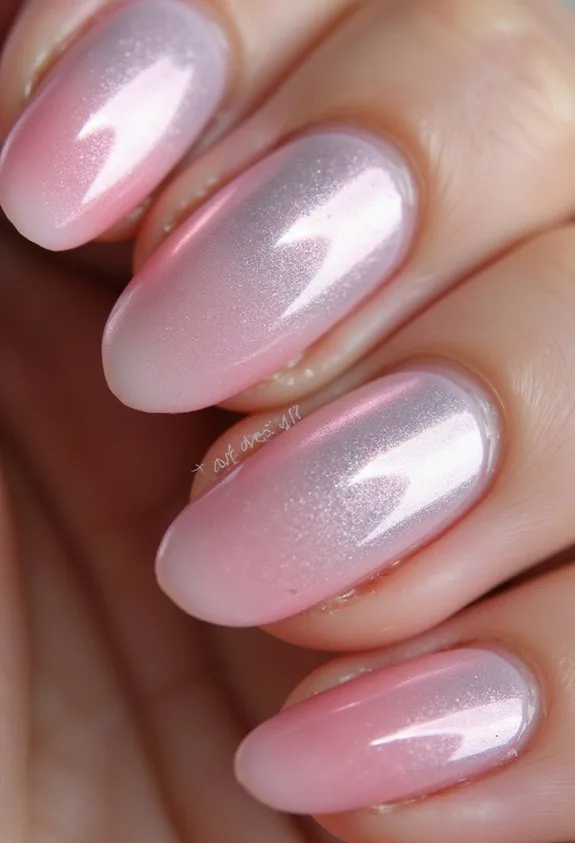 elegant soft gradient shimmering chrome