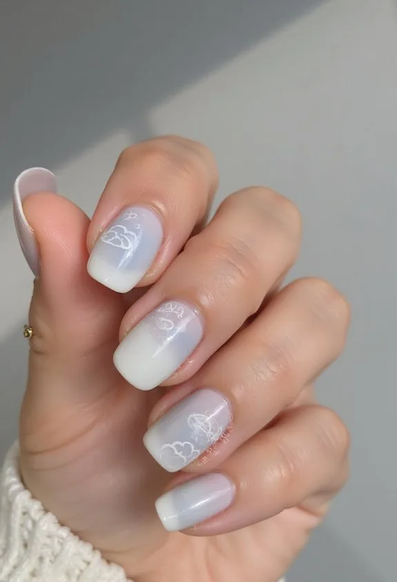 ethereal summer cloud manicure effect