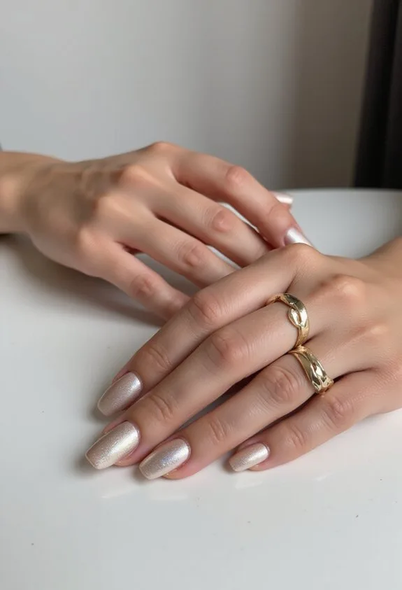 futuristic metallic sophisticated chrome nails