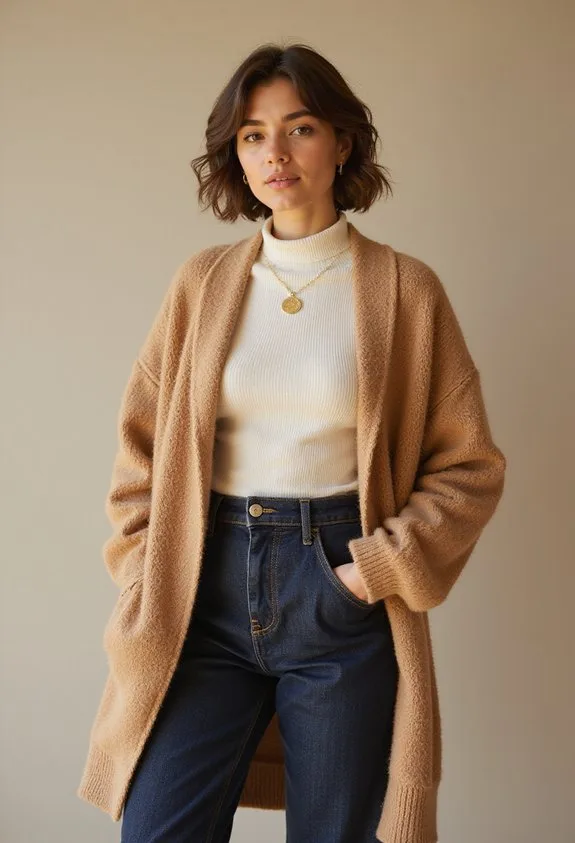 layered elongated effortless comfortable