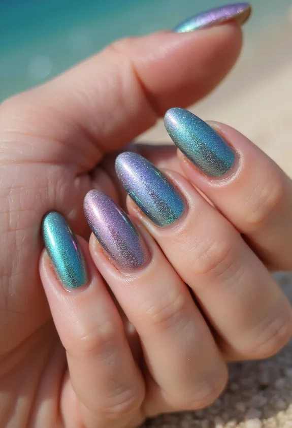 mesmerizing light catching vacation ready manicure