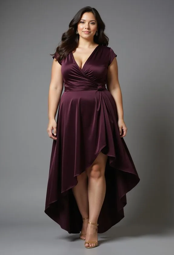 modern romantic asymmetrical hemline