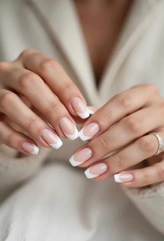 modern soft elegant french tips