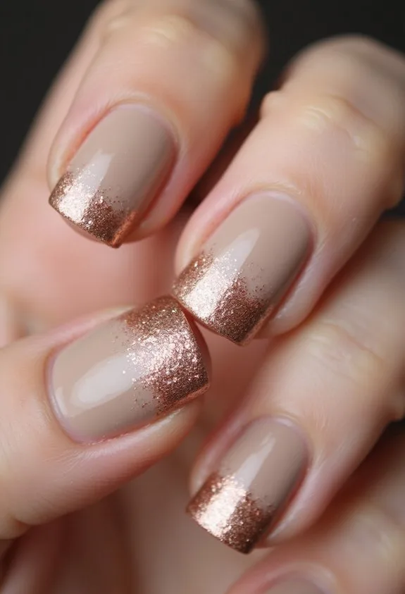 muted glamour with gradual shimmer