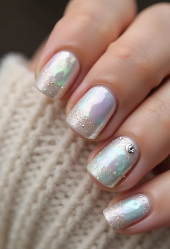 pearlescent textured beachy dimensional