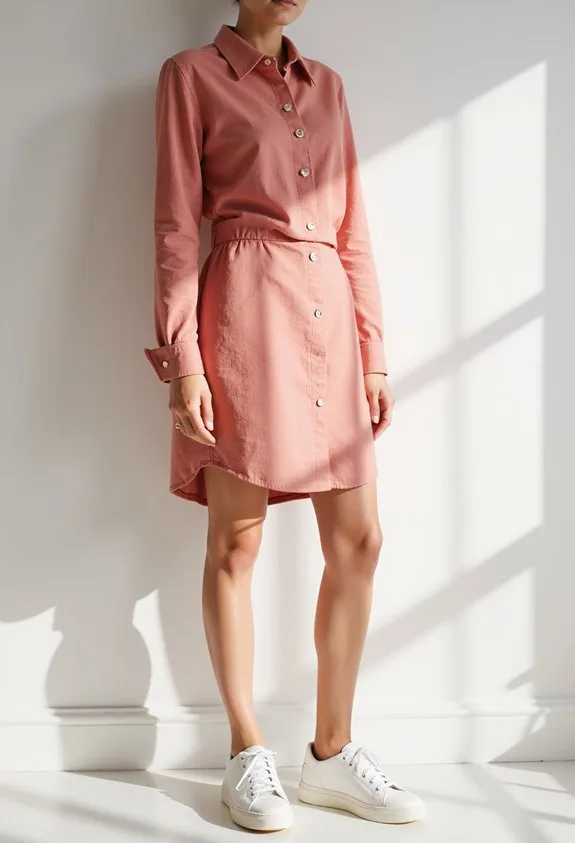 polished rolled tucked accessorized