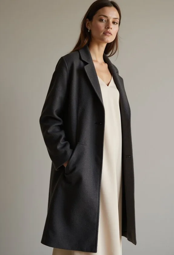 polished structured wool silhouette