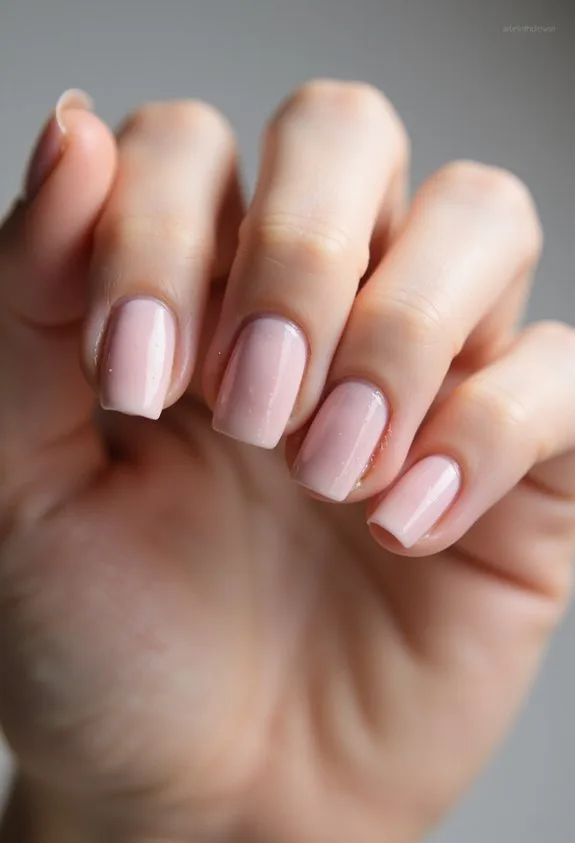 restrained elegant translucent natural nail