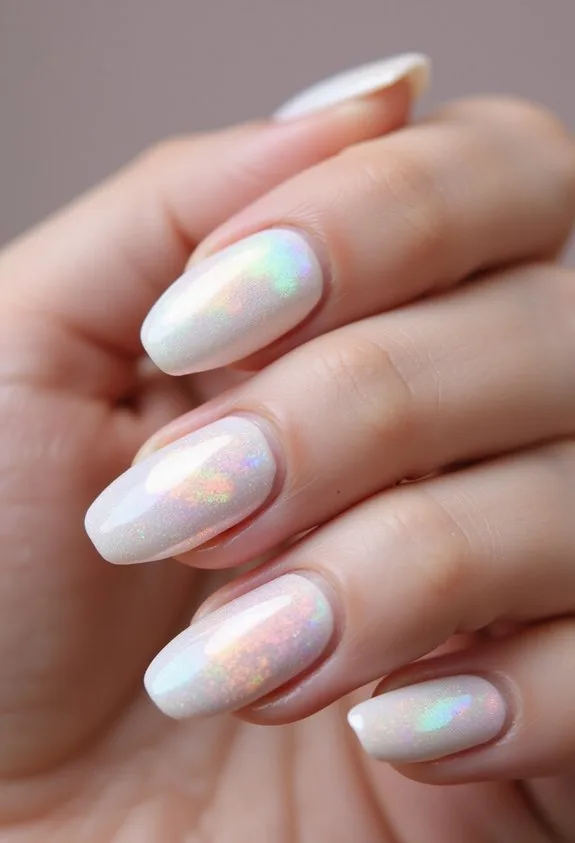 soft iridescent multidimensional pearl chrome finish