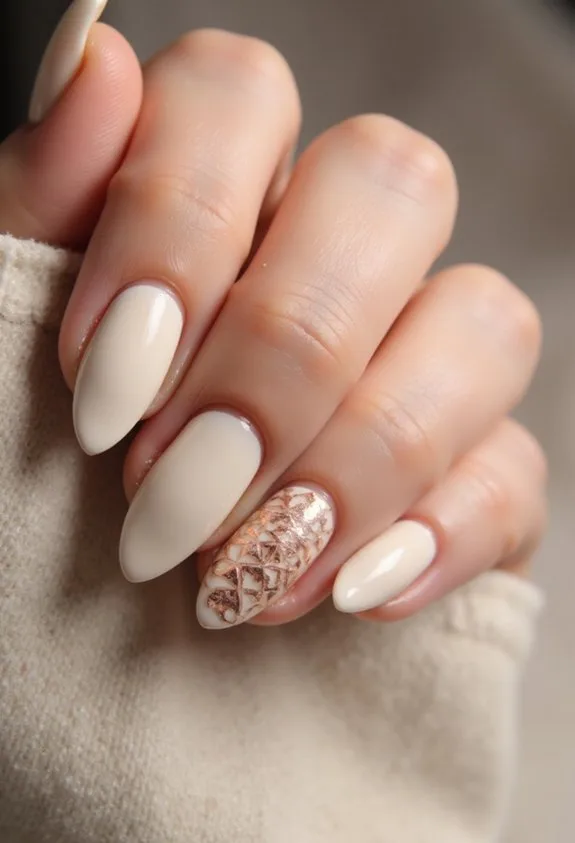 sophisticated yet subtle accent nail
