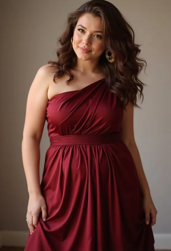 strategic flattering red dress