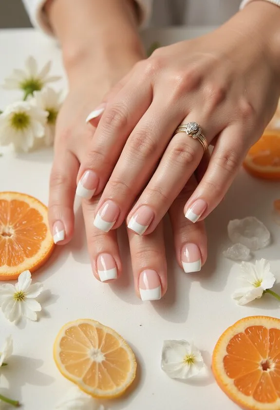 summer inspired french tips