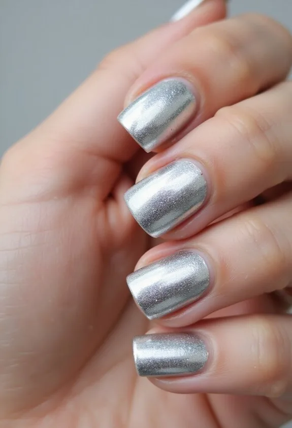 timeless metallic elegant chrome nail polish