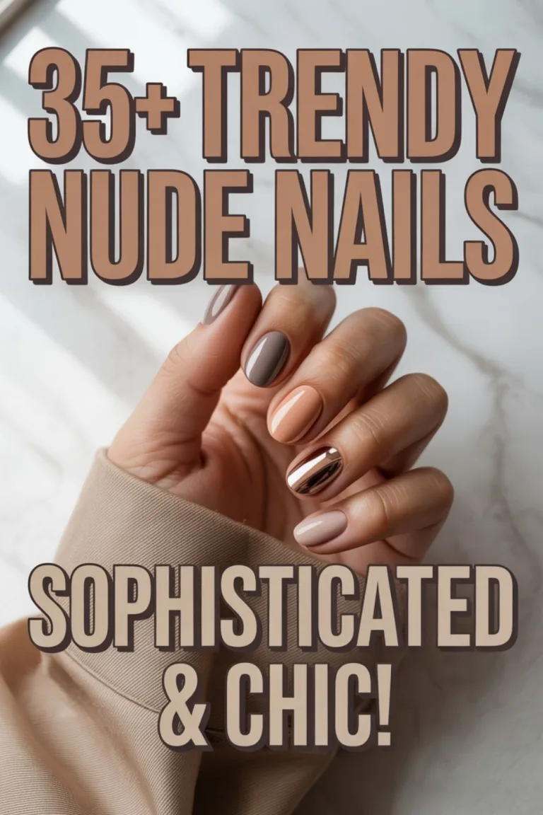 trendy nude nails