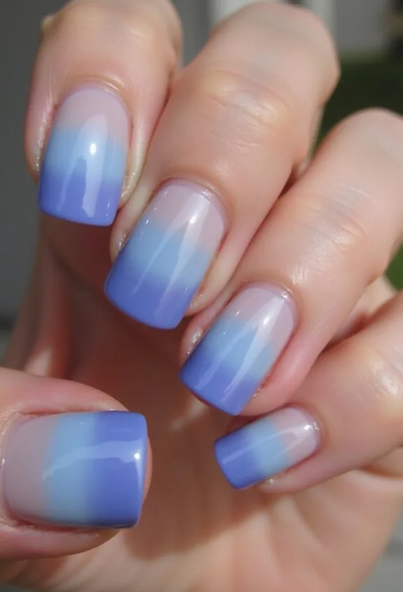 understated elegant blue purple ombr gradient