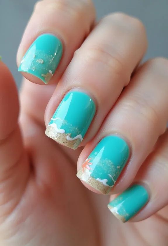 vibrant polished summery professional nail look