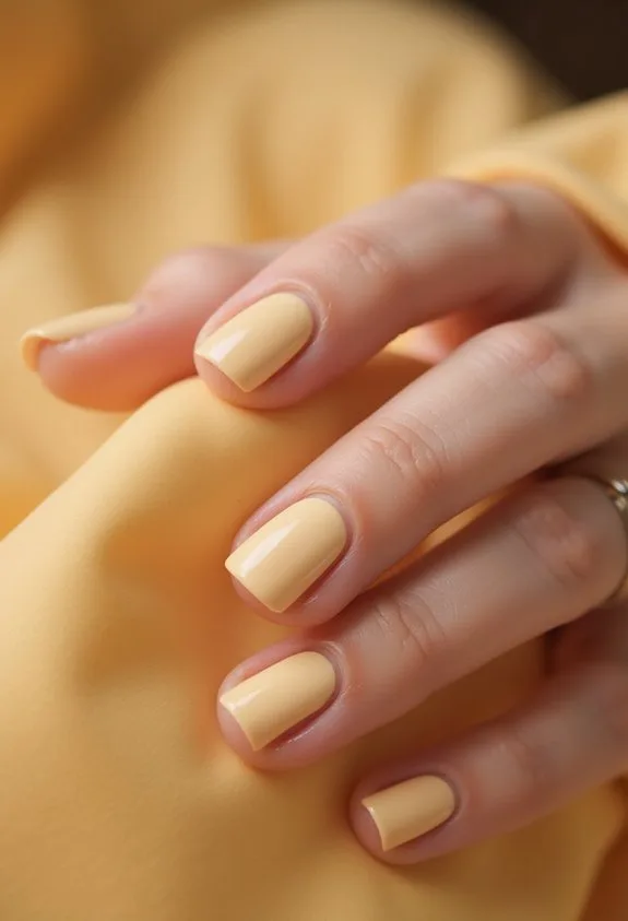 warm cheerful summery short nails