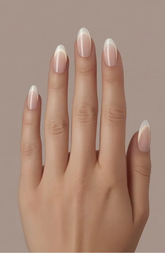 Almond-Shaped Aura Nails
