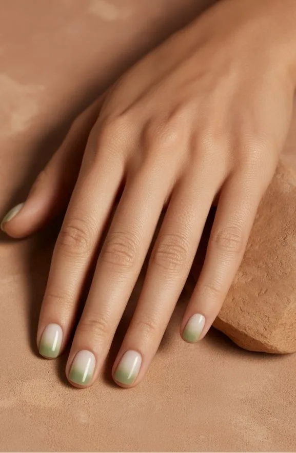 Aura Nails on Square Shape