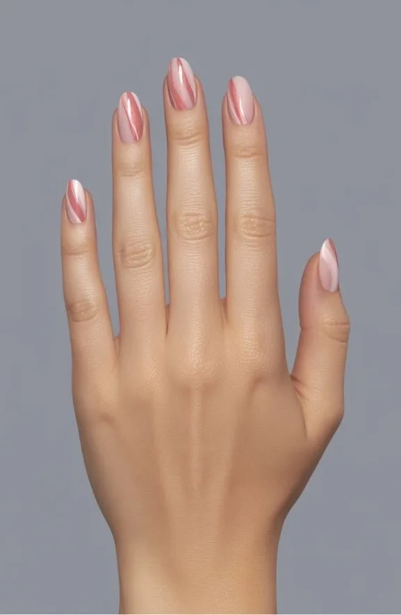 Balayage Pink Almond Nails