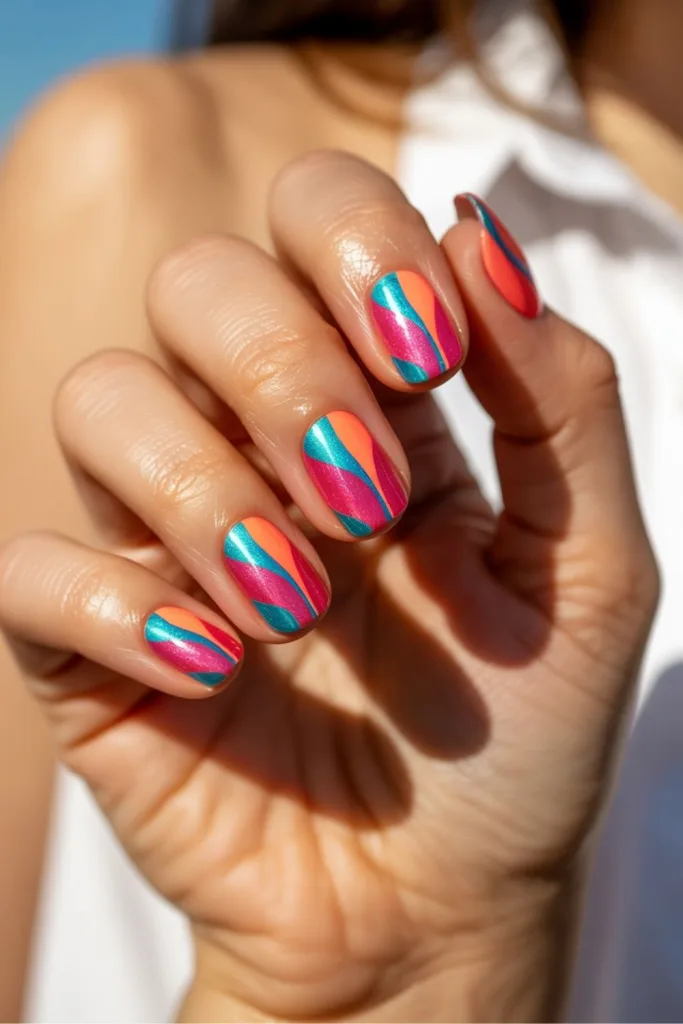 Cat Eye Nails for Summer: Bright and Bold Shades