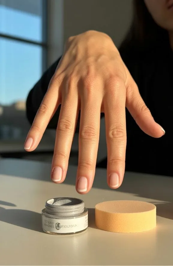 Chrome Accents on Nude Base