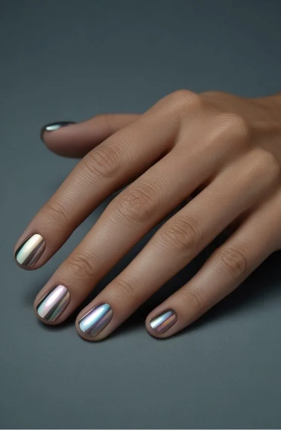 Chrome Aura Nails