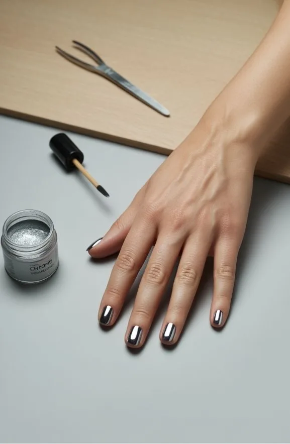 DIY Chrome Nails at Home: