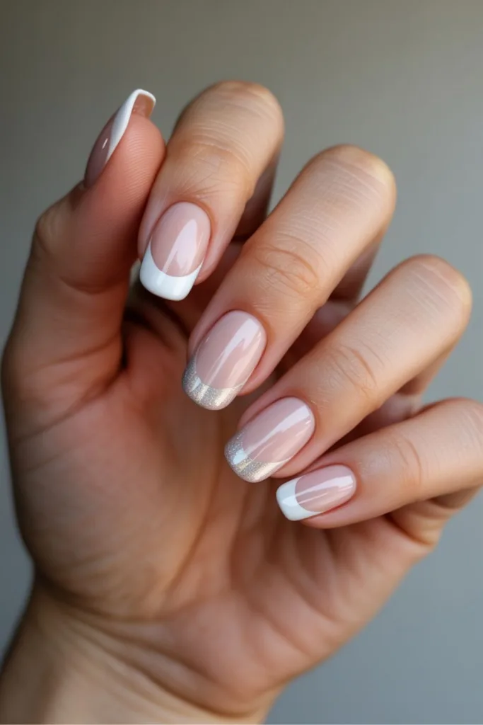 French Tip Cat Eye Hybrid Designs