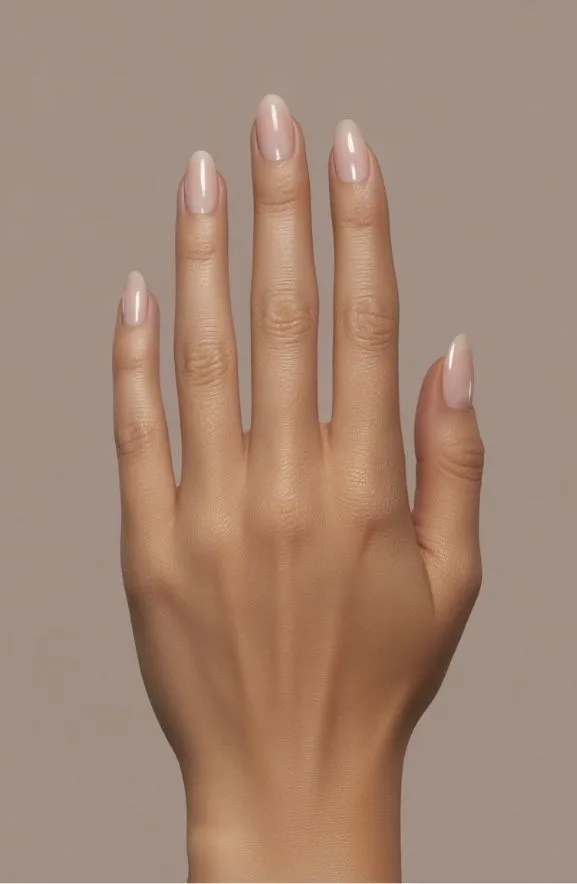 Nude Pink Almond Nails