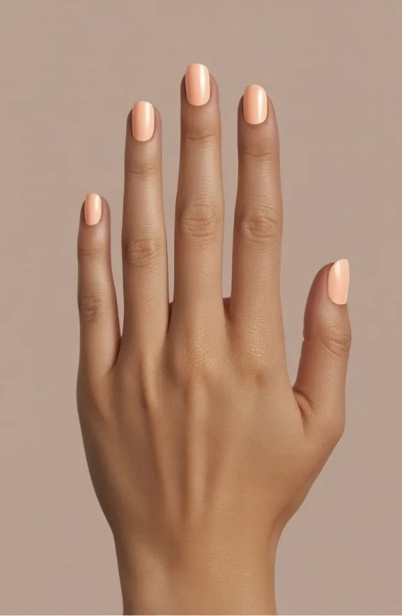 Pale Peach With Shimmer Overlay