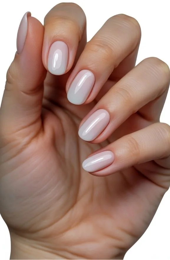 Pale Pink and Ivory Ombre