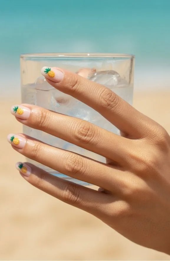 Pineapple Print Nail