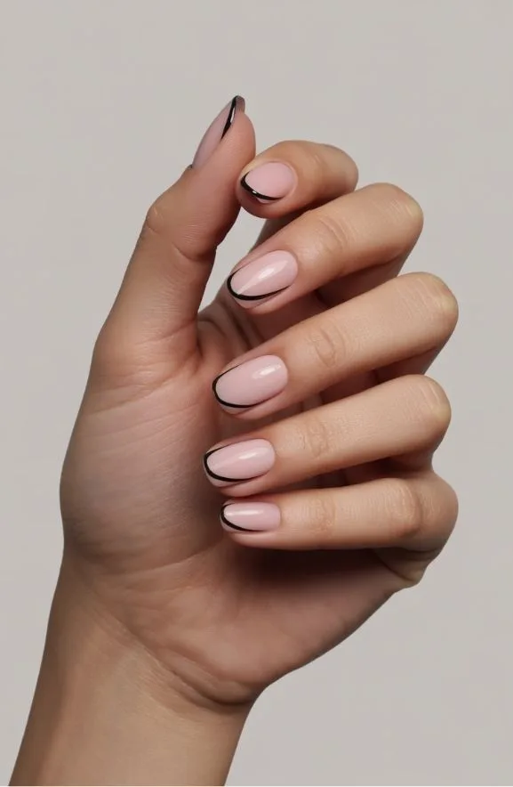 Pink With Black Line