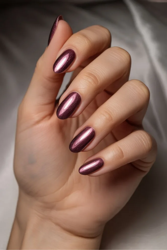 Cat Eye Nails for Fall: Warm Tones and Earth Colors