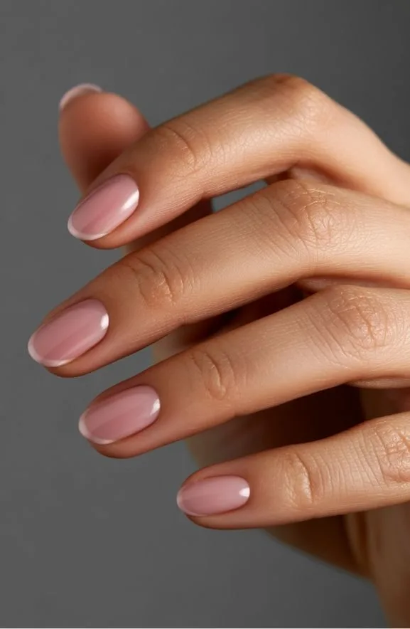 Rosy Pink Almond Nails