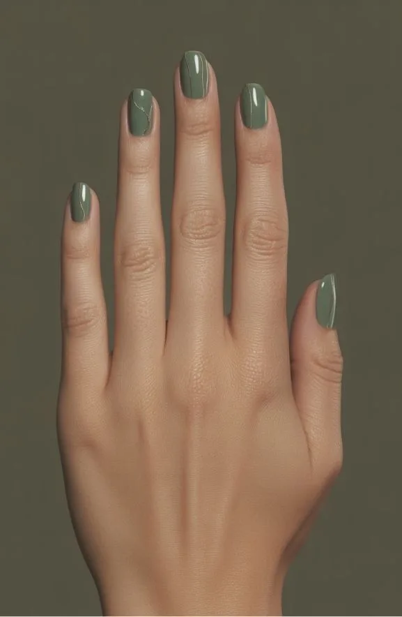 Sage Green With Metallic Accents