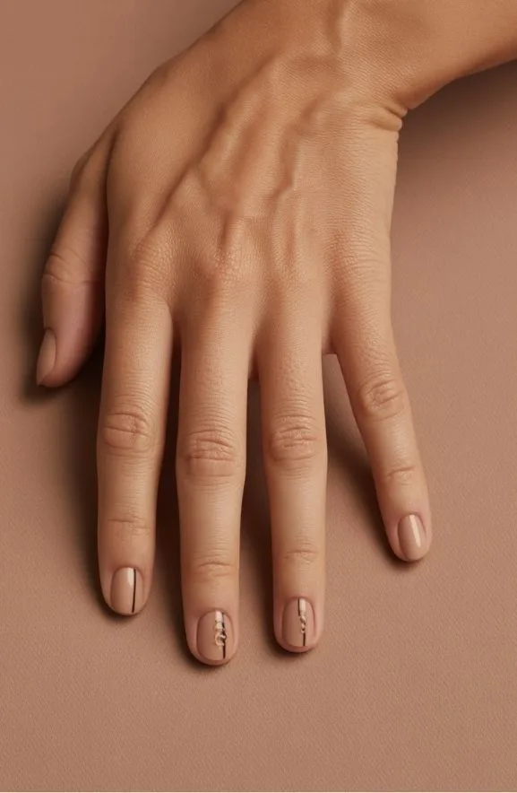 Sandy Beige With Bronze Details