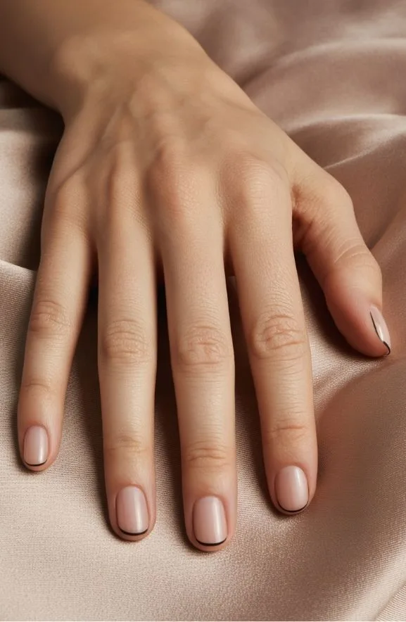 Soft Beige Base With Thin Black Lines