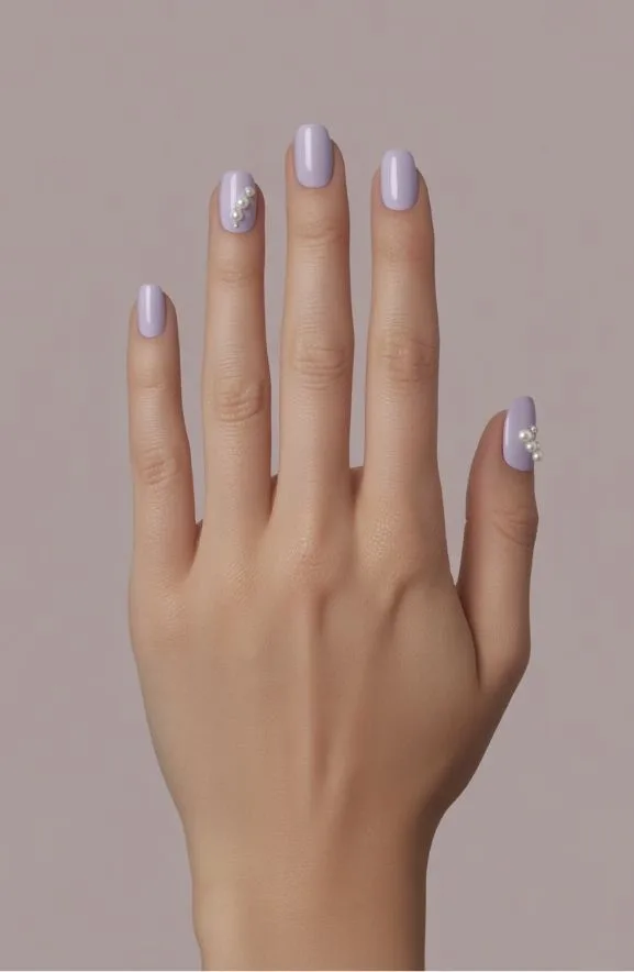 Soft Lilac With Pearl Minimalism