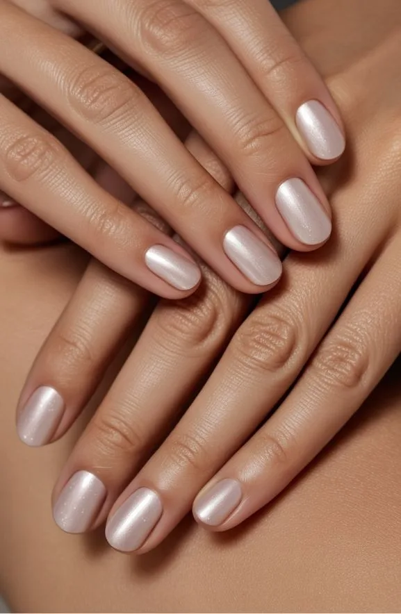 Soft Nude Base With Subtle Shimmer Soft Nude Base With Subtle Shimmer